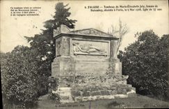 VINTAGE POSTCARD Cliff Tomb of Marie Elisabeth Jolly woman of Dulomboy