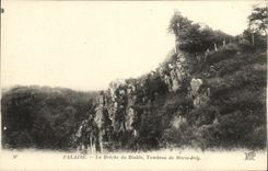 VINTAGE POSTCARD Cliff the Breach of the Devil Tomb of Marie Jolly