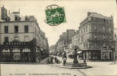 VINTAGE POSTCARD Cliff Main street Gervais Saint With the Mauduit thought