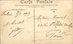 VINTAGE POSTCARD Cliff the Valley D Ante Seen from of the Road of Caen