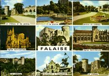 CPM Falaise Chateau jardins Piscine 