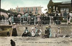 POSTAL Lucas de la VENDIMIA en la pendiente del mar de Quihoc y de la presa