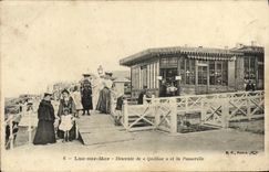 POSTAL Lucas de la VENDIMIA en la pendiente del mar de Quilhoc y de la pasarela