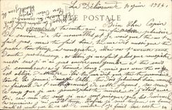 POSTAL Lucas de la VENDIMIA en pendiente del mar con el bazar de Felix de la casa del mar