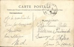 POSTAL Lucas de la VENDIMIA en pendiente del mar con el mar