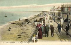 POSTAL Lucas de la VENDIMIA en el mar la presa y la playa