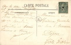 POSTAL Lucas de la VENDIMIA en el mar la presa y la playa