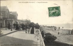 CPA Luc Sur Mer Digue Promenoir carte toilee 
