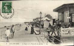 POSTAL Lucas de la VENDIMIA en el mar en la presa y la pasarela de Quillhoc