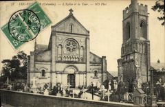 CPA Luc Sur Mer L Eglise et la Vieille Tour