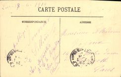 POSTAL Lucas de la VENDIMIA en resto del mar debajo de los acantilados