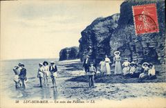 POSTAL Lucas de la VENDIMIA en el mar una esquina de acantilados