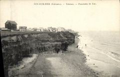 POSTAL Lucas de la VENDIMIA en los acantilados del mar y el panorama del mar