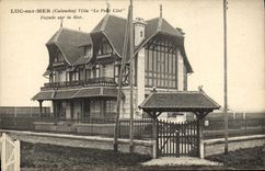 POSTAL Lucas de la VENDIMIA en el chalet del mar el pequeno ataque frontal del campo en el mar