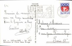 POSTAL MODERNA Lucas en el mar el golf miniatura y el L orilla hermosa del hotel