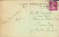 POSTAL Lucas de la VENDIMIA en los hoteles de Ruc Guynemer del mar con el pequeno hotel del paraiso del pequeno infierno