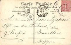 La POSTAL Lucas de la VENDIMIA en Mer L adjunta el pequeno hotel de Bandain del infierno