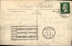 POSTAL Lucas de la VENDIMIA en el mar la calle Guynemer de los restaurantes