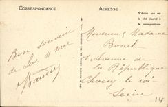 POSTAL Lucas de la VENDIMIA en la calle Guynemer del mar y el hotel de la playa hermosa