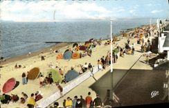 CPM Luc Sur Mer et la Promenade a Maree Haute