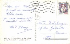 POSTAL MODERNA Lucas en el mar y la caminata tiene alta marea