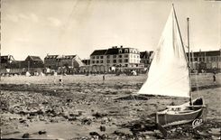 POSTAL MODERNA Lucas en Mer una esquina de tiene barco de navegacion de la marea baja