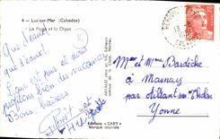 POSTAL MODERNA Lucas en el mar la playa y la presa