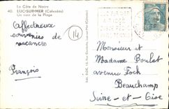 POSTAL MODERNA Lucas en el mar una esquina de la playa