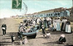 POSTAL Lucas de la VENDIMIA en la reunion del mar sobre los ninos de la playa