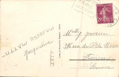 La POSTAL Lucas de la VENDIMIA en Mer la playa tiene marea baja