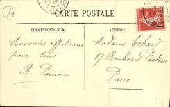 La POSTAL Lucas de la VENDIMIA en Mer el mar sube