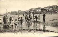 CPA Luc Sur Mer La Plage Vue Generale Enfants