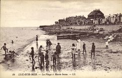 POSTAL Lucas de la VENDIMIA en el mar los ninos de la marea baja de la playa