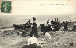 La POSTAL Lucas de la VENDIMIA en Mer visto tiene alta marea