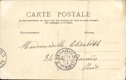 La POSTAL Lucas de la VENDIMIA en Mer visto tiene alta marea