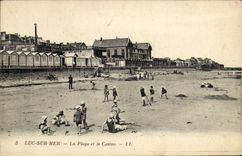 POSTAL Lucas de la VENDIMIA en el mar la playa y el casino