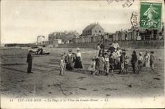CPA Luc Sur Mer La Plage et les Vilas du Grand Orient Enfants