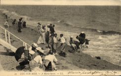 La POSTAL Lucas de la VENDIMIA en Mer tiene alta marea