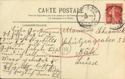 La POSTAL Lucas de la VENDIMIA en Mer tiene alta marea