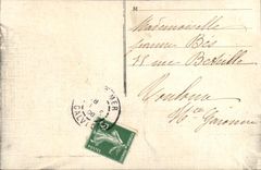POSTAL Lucas de la VENDIMIA en toilee de la carta del mar