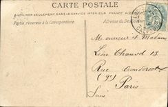 POSTAL Lucas de la VENDIMIA en el camino del mar de Langrune