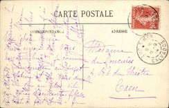 POSTAL Lucas de la VENDIMIA en la calle de MerLa de Langrune