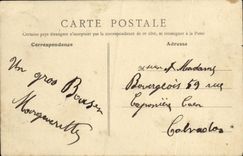 POSTAL Lucas de la VENDIMIA en el mar hacia el automovil Langrune Montmartre