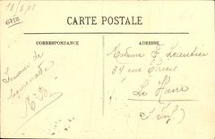 POSTAL Lucas de la VENDIMIA en el mar el camino de Langrune