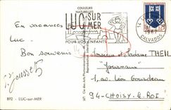 POSTAL MODERNA Lucas en bola del voleibol de la bola del voleibol del barco de mar