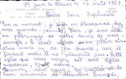 MODERN CARD Aunay on Odon L church