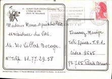 MODERN CARD Aunay on Odon L Town hall