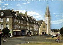 MODERN CARD Aunay on Odon Main street and L Church