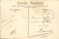 VINTAGE POSTCARD Aubigny Church funerary Statues of the lords