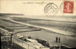 VINTAGE POSTCARD Asnelles the Dam Destroyed By the Storm